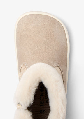 Botas barefoot bege com pelo e estrelas