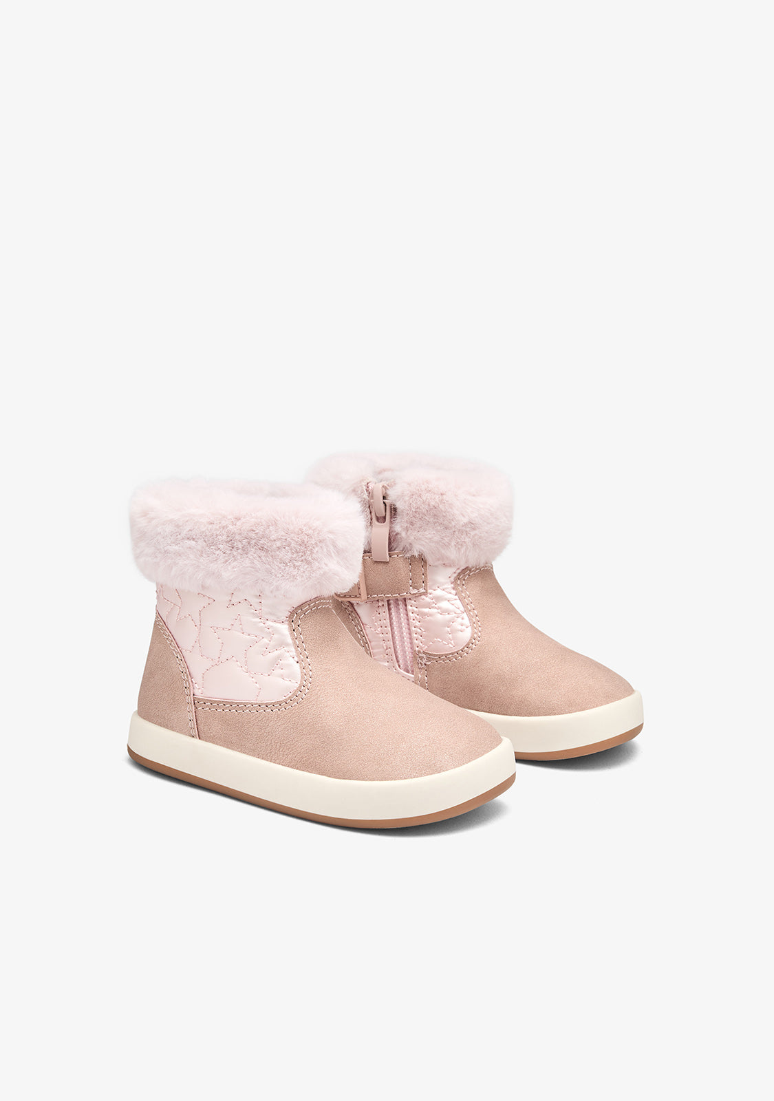 Botas barefoot cor-de-rosa com pelo