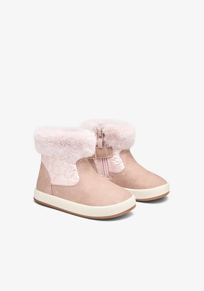 Botas barefoot cor-de-rosa com pelo