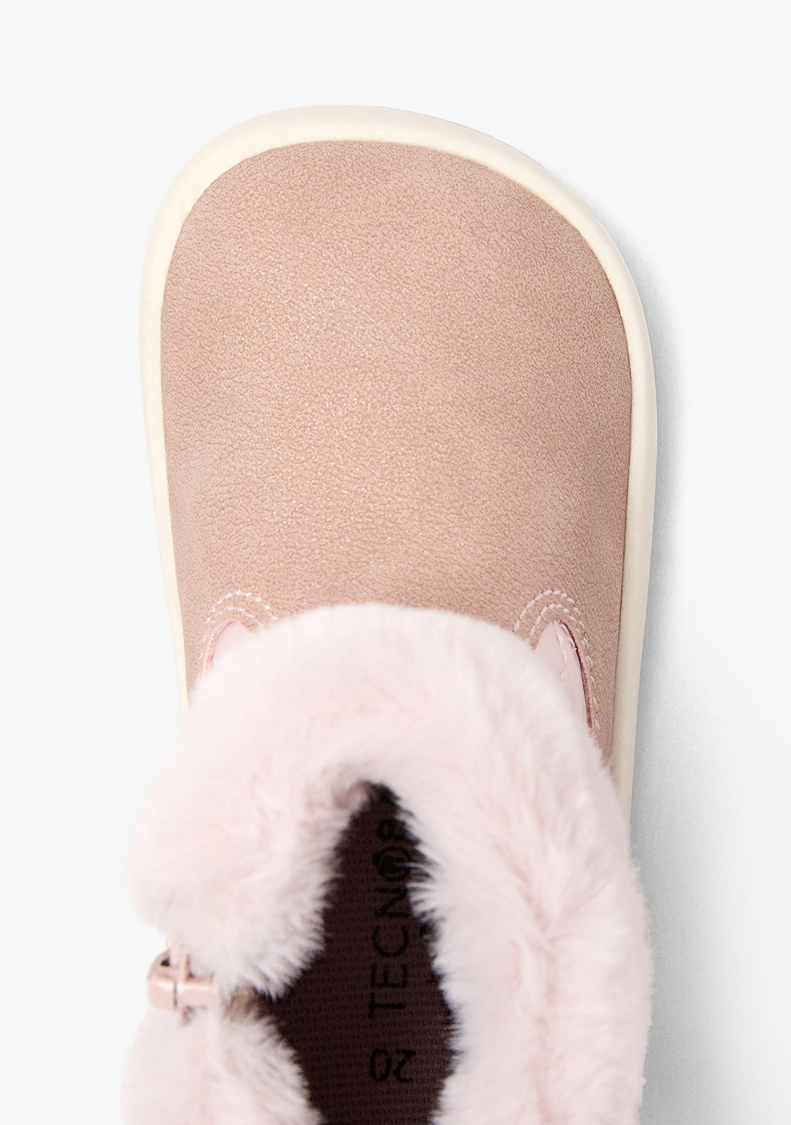 Botas barefoot cor-de-rosa com pelo