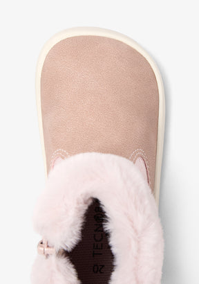 Botas barefoot cor-de-rosa com pelo