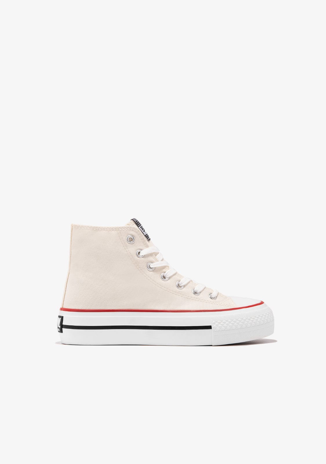 B&W JUNIOR BASKET Off White Basic High Top Sneakers B&W
