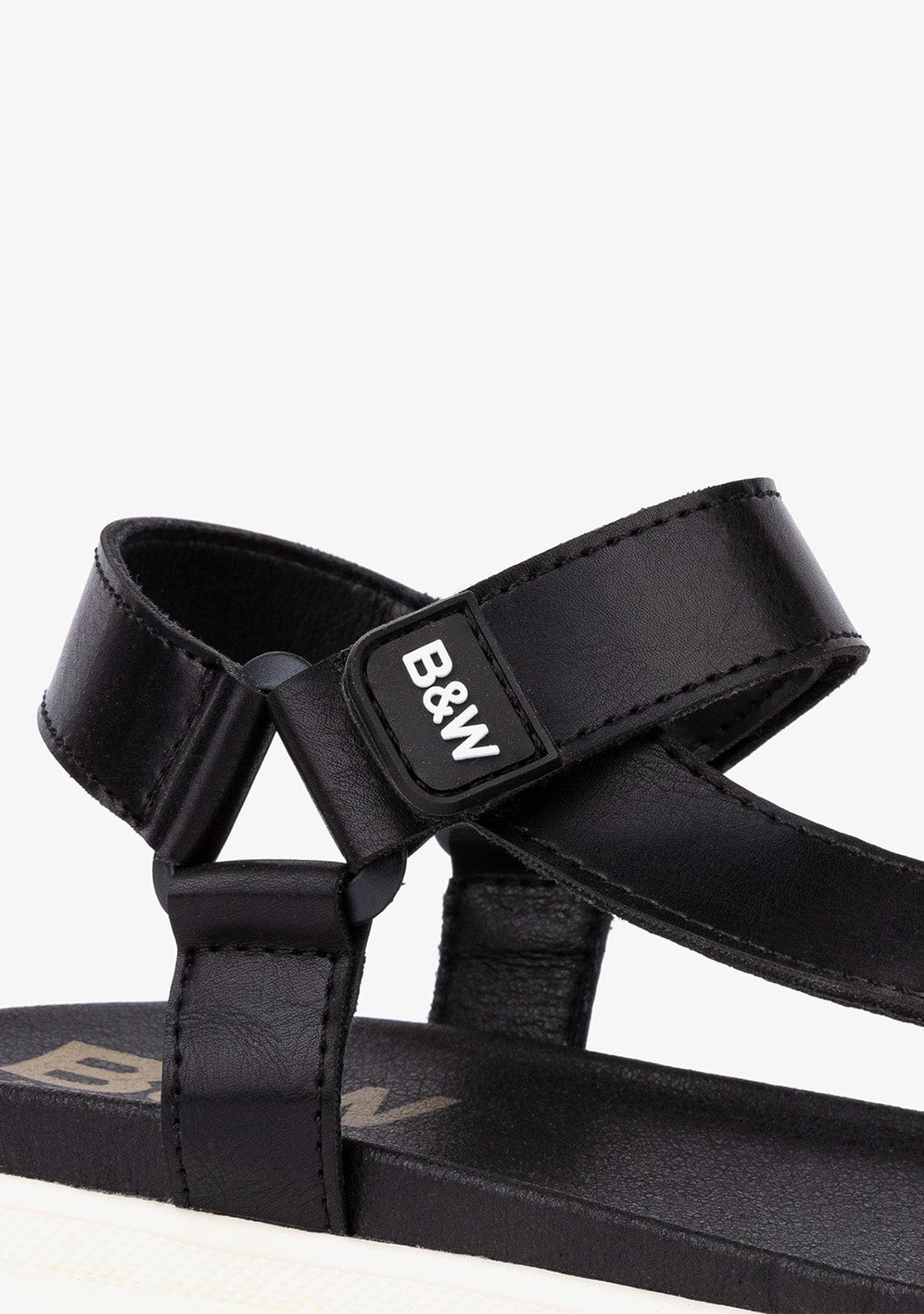 B&W JUNIOR Shoes B&W Girl's Black Napa Sandals