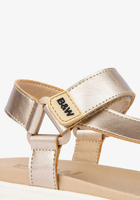 B&W JUNIOR Shoes B&W Girl's Platinum Napa Sandals