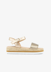 B&W JUNIOR Shoes B&W Girl's Platinum Snake Sandals