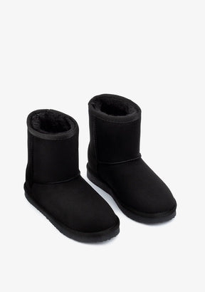 B&W JUNIOR Shoes Black Basic Australian Boots Water Repellent B&W