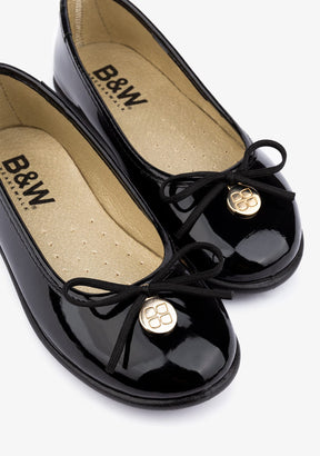 B&W JUNIOR shoes Girl's Black Ballerinas Patent