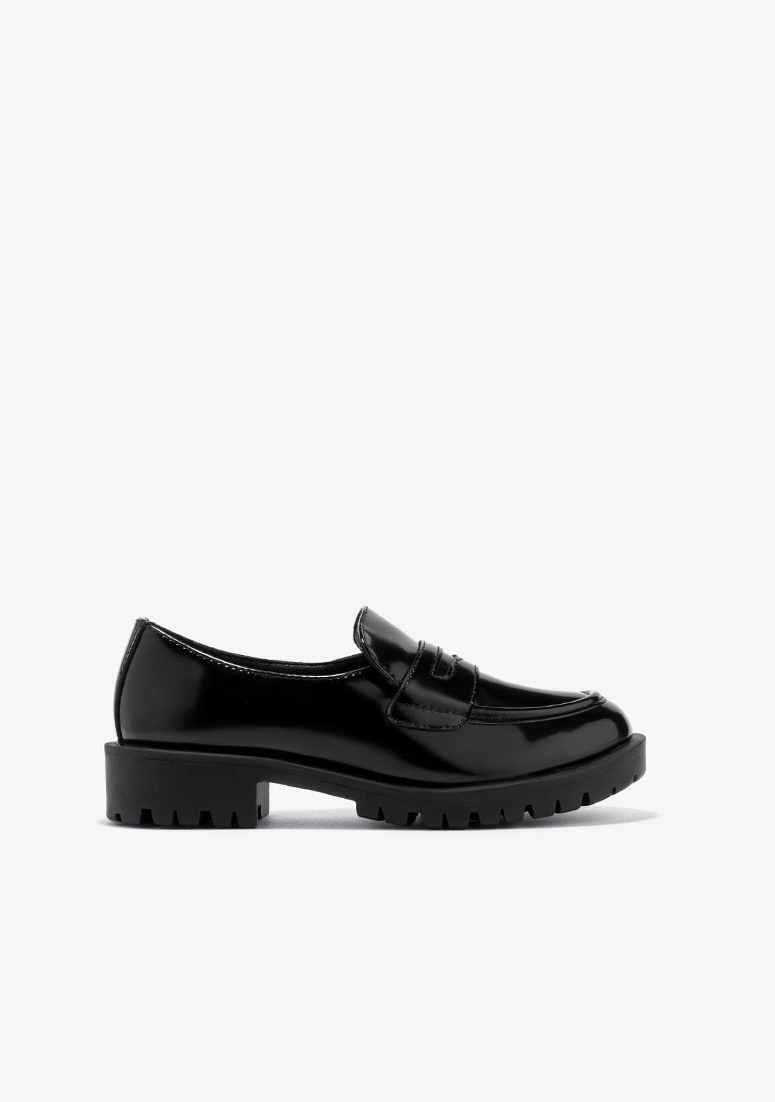 B&W JUNIOR Shoes Girl's Black Loafers B&W