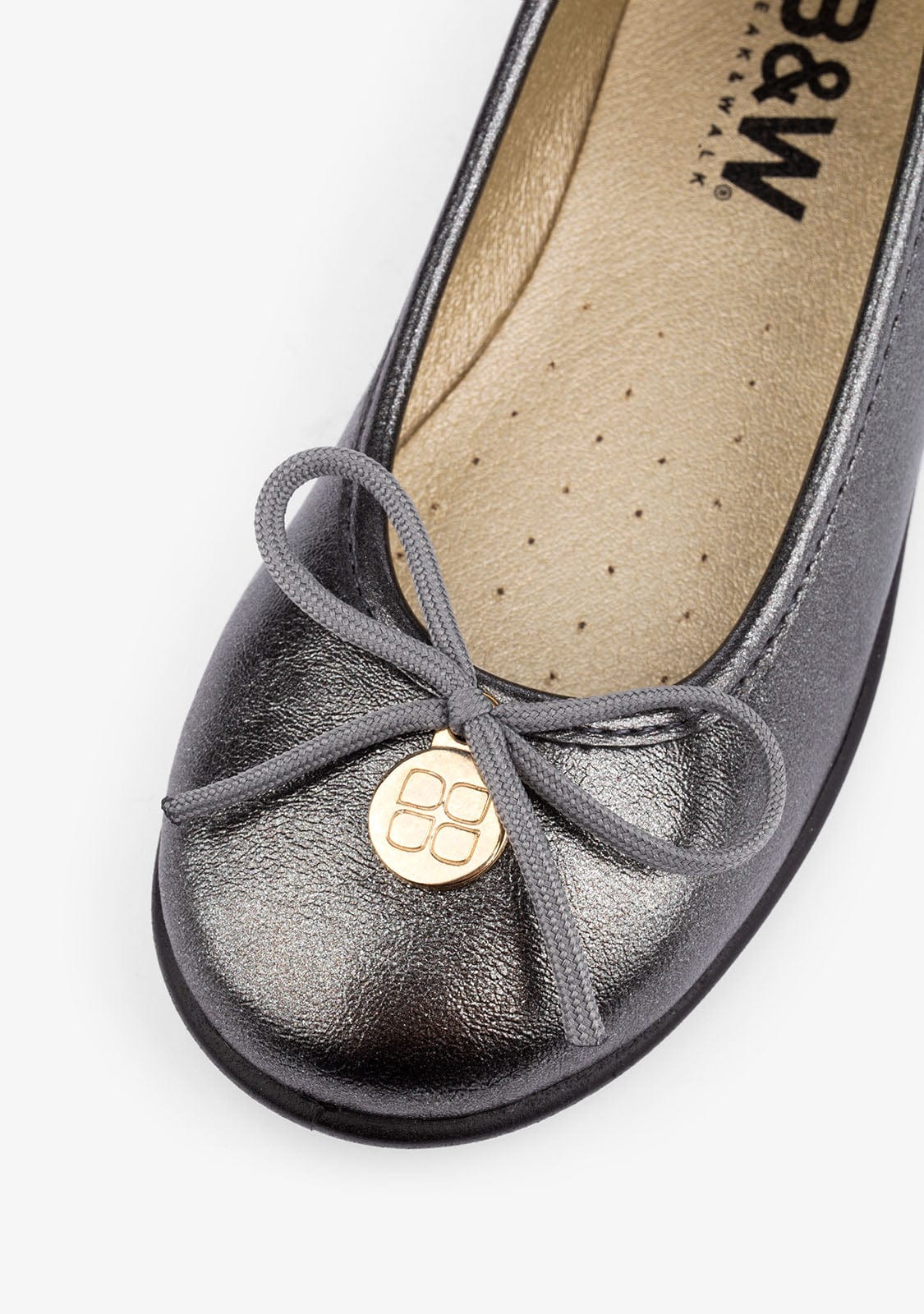 B&W JUNIOR Shoes Girl's Lead Metallized Ballerinas