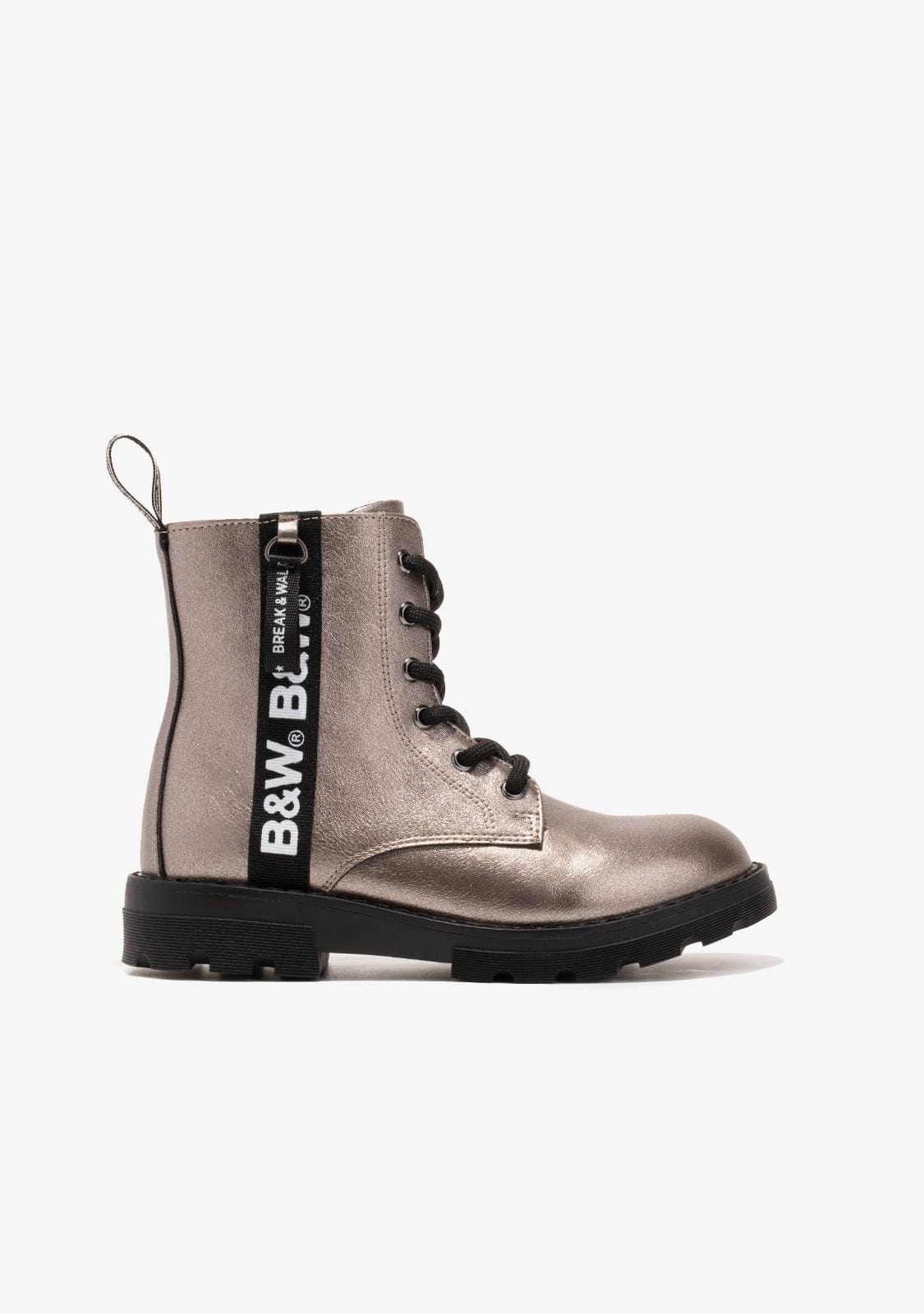 B&W JUNIOR Shoes Girl's Lead Military Logo Boots B&W