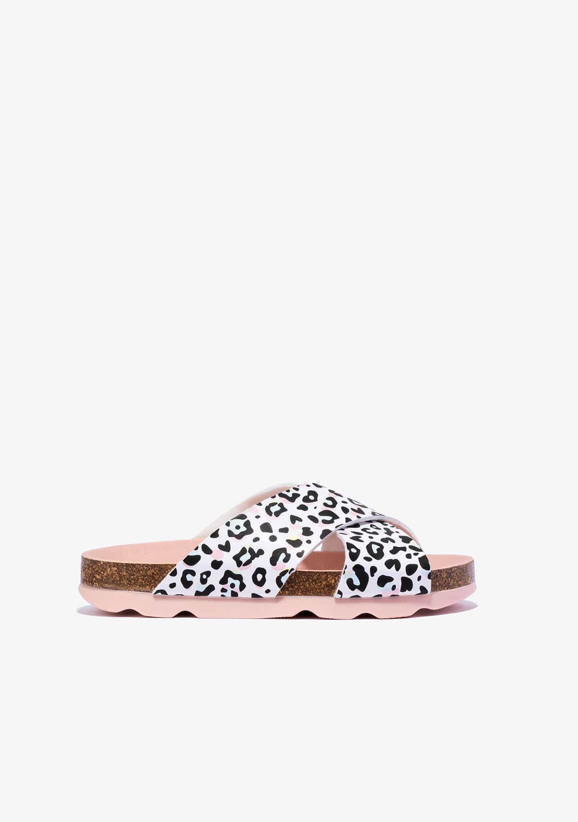 B&W JUNIOR Shoes Girl's Multicolour Leopard Bio Sandals B&W