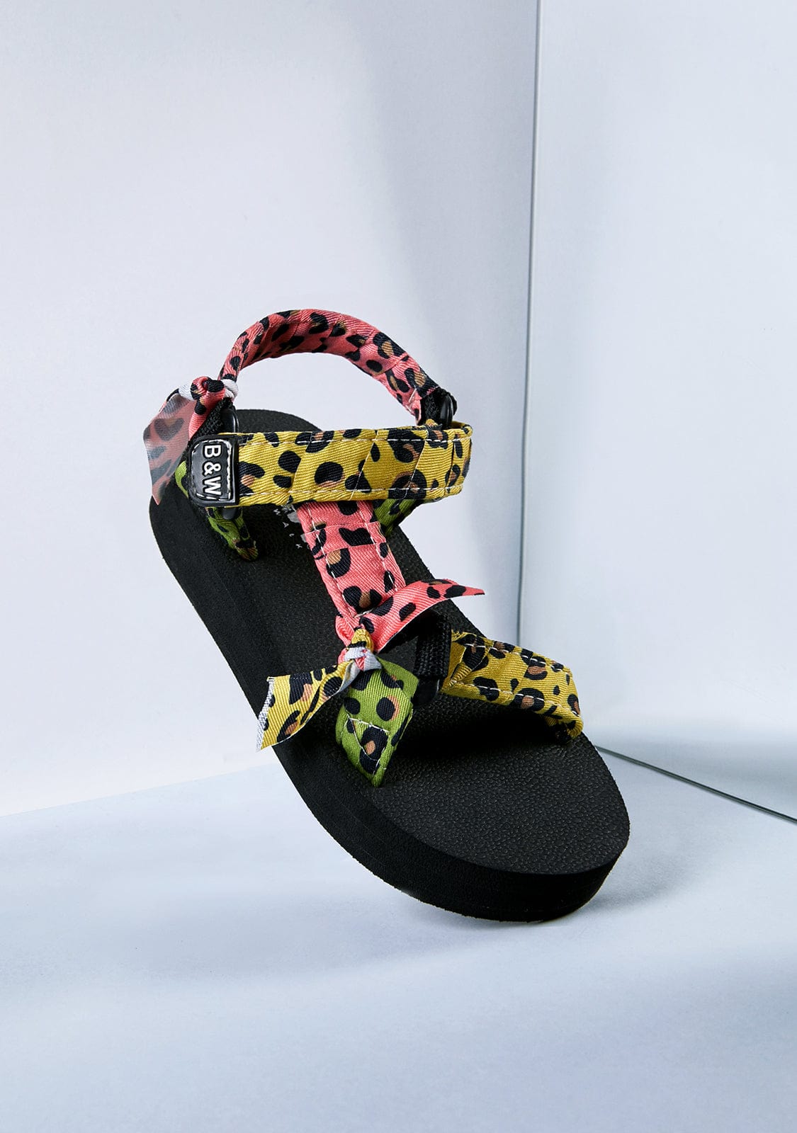 B&W JUNIOR Shoes Girl's Multicolour Leopard Sandals B&W