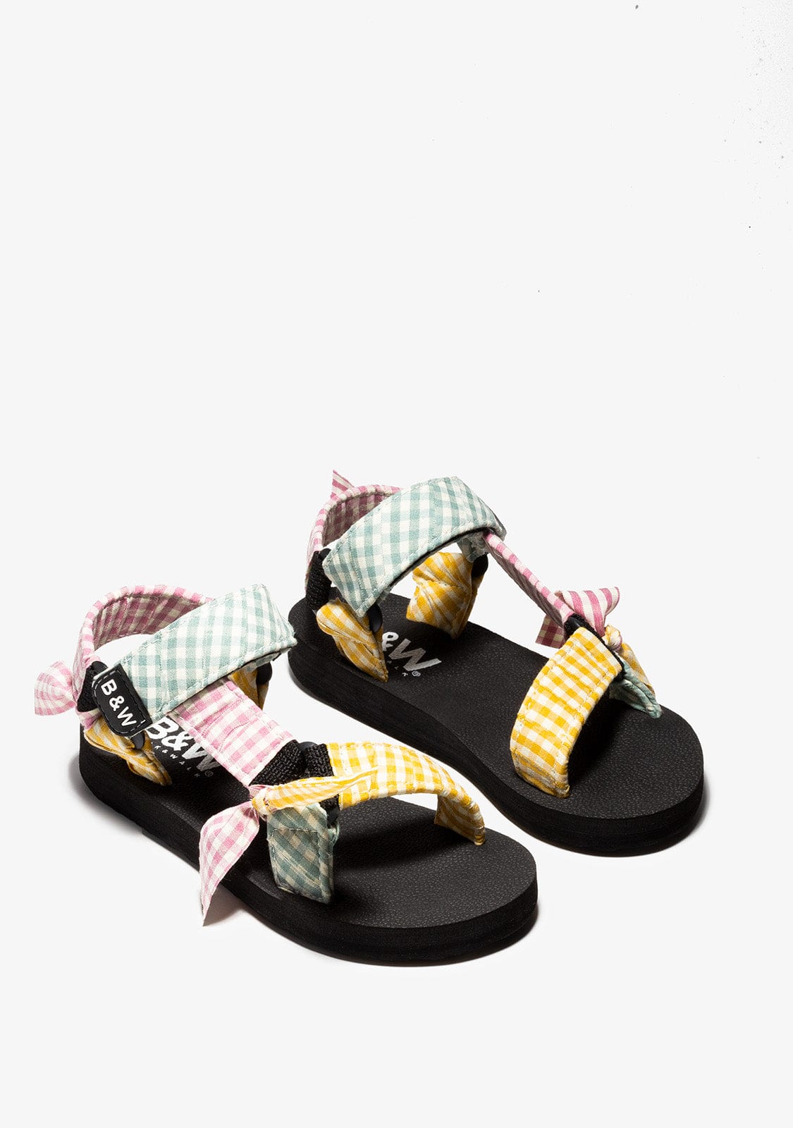 B&W JUNIOR Shoes Girl's Multicolour Vichy Sandals