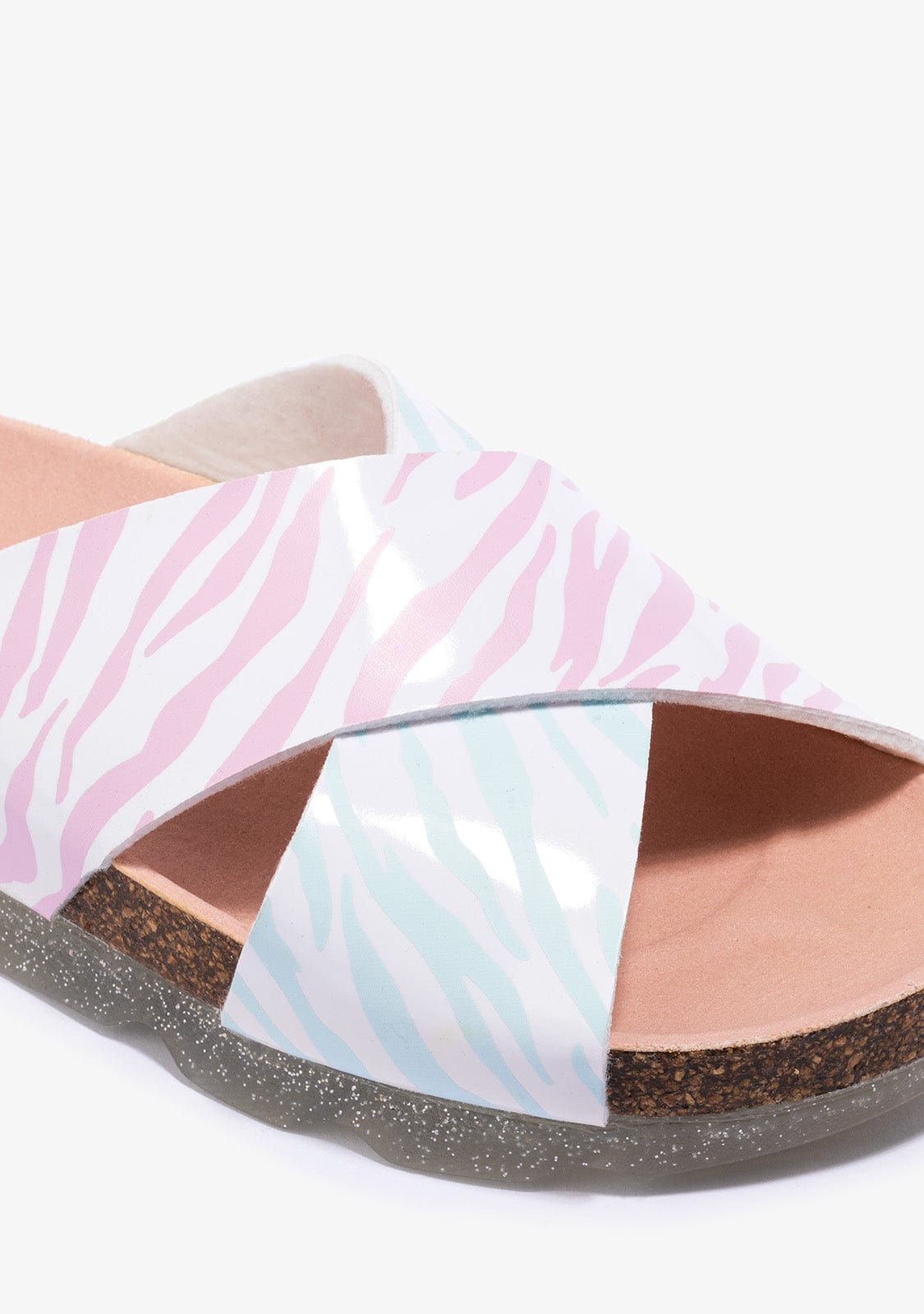 B&W JUNIOR Shoes Girl's Multicolour Zebra Bio Sandals B&W