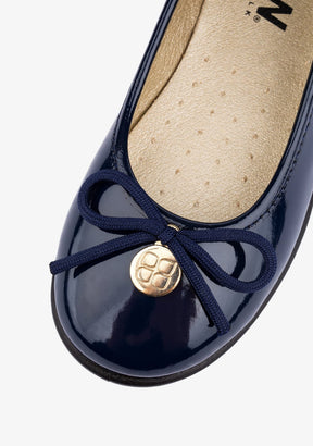 B&W JUNIOR Shoes Girl's Navy Ballerinas Patent