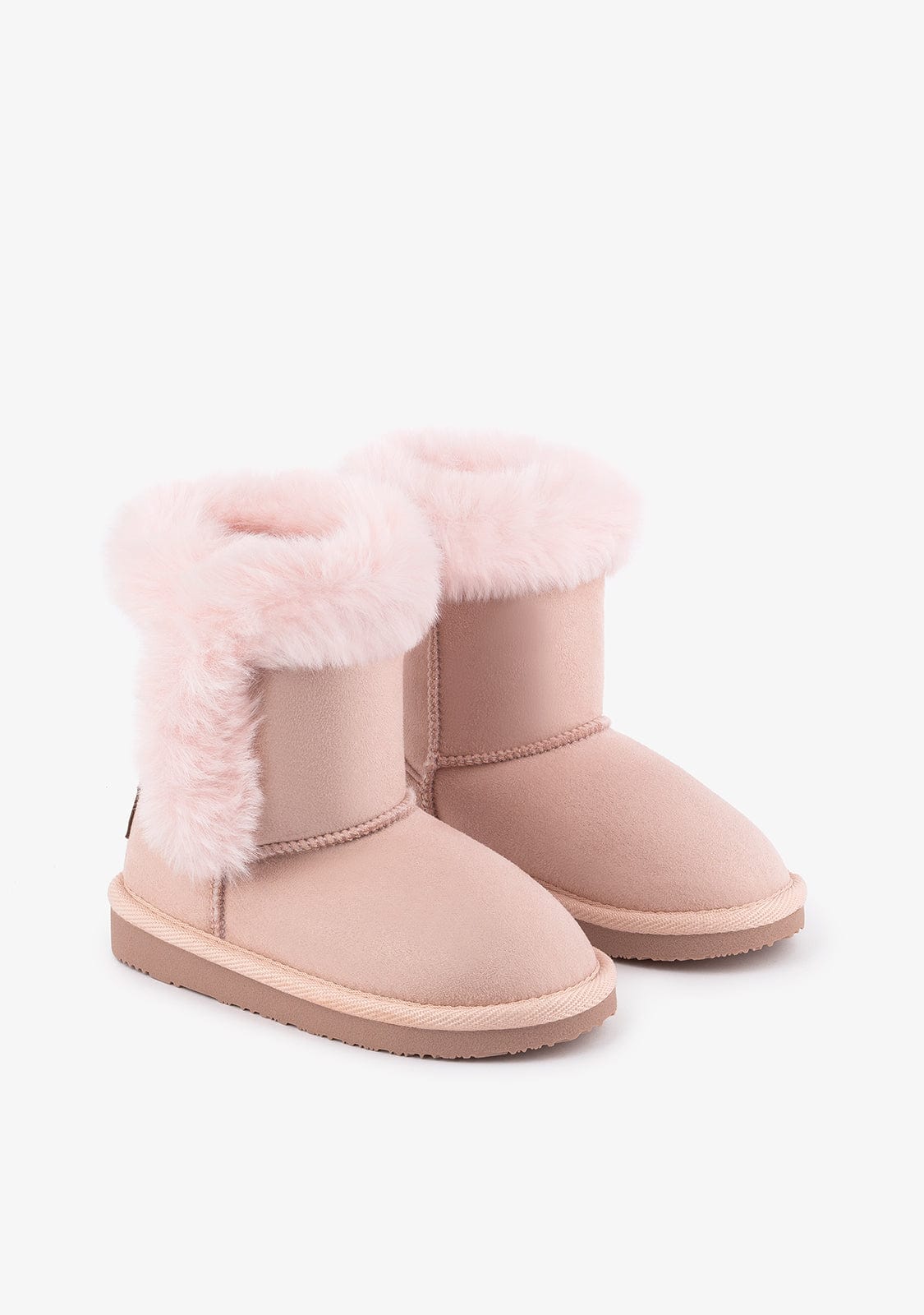 B&W JUNIOR Shoes Girl's Pink Fur Australian Boots Water Repellent B&W