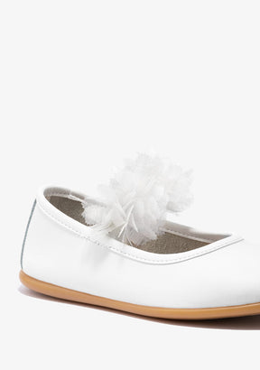 B&W JUNIOR Shoes Girl's White Tulle Ballerinas Napa B&W
