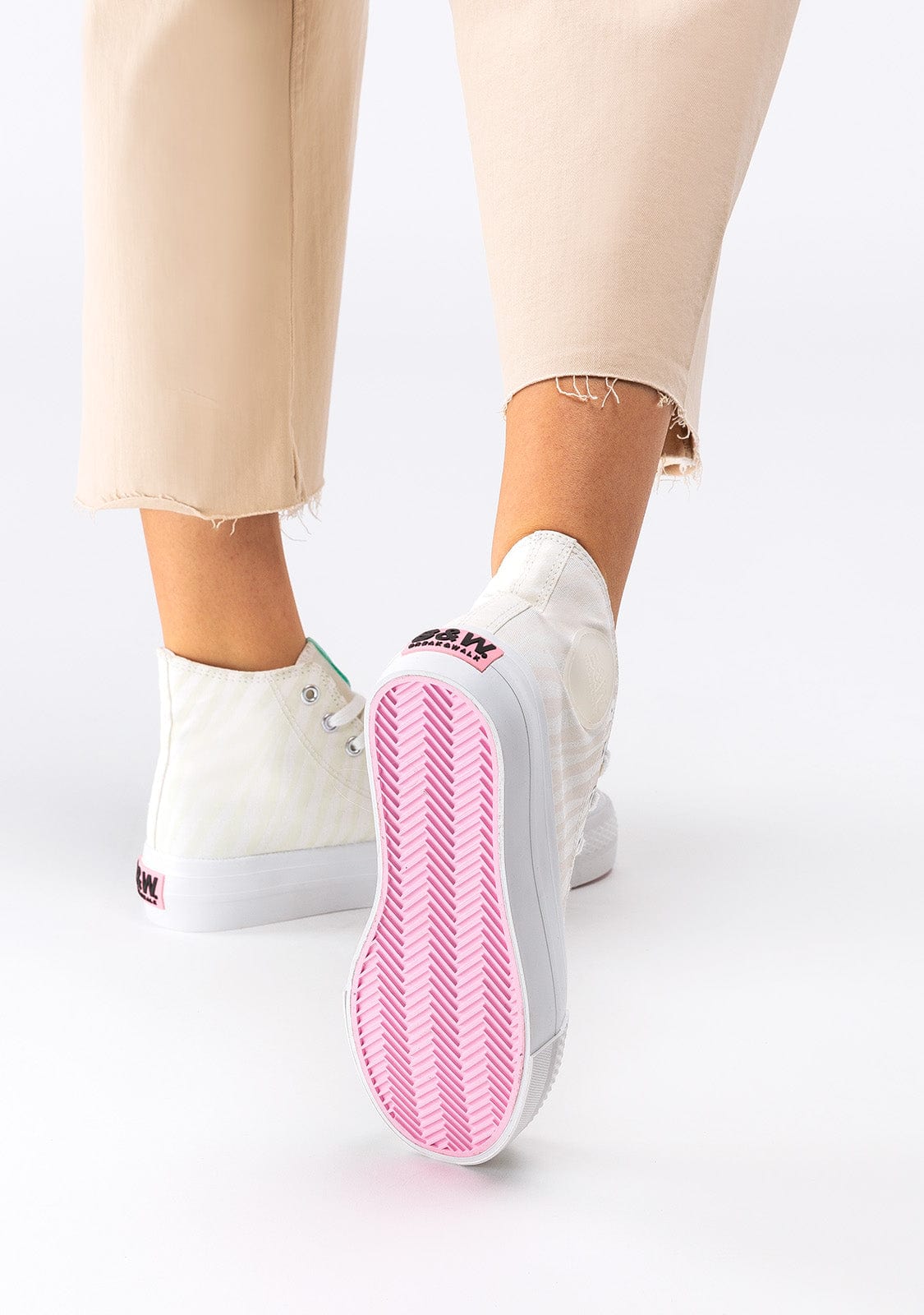 B&W JUNIOR Shoes Girl's Zebra Multicolour Solar Hi-Top Sneakers B&W