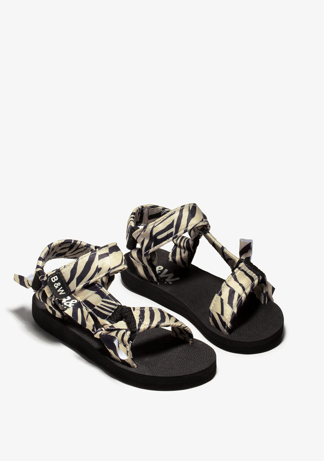 B&W JUNIOR Shoes Girl's Zebra Sandals B&W