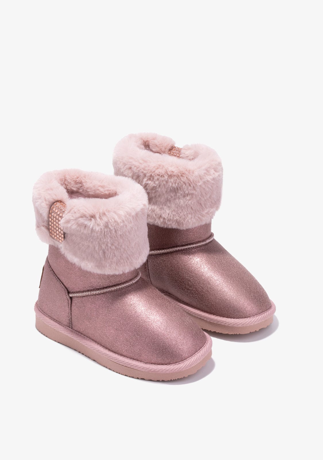 B&W JUNIOR Shoes Pink Strass Fur Australian Boots B&W