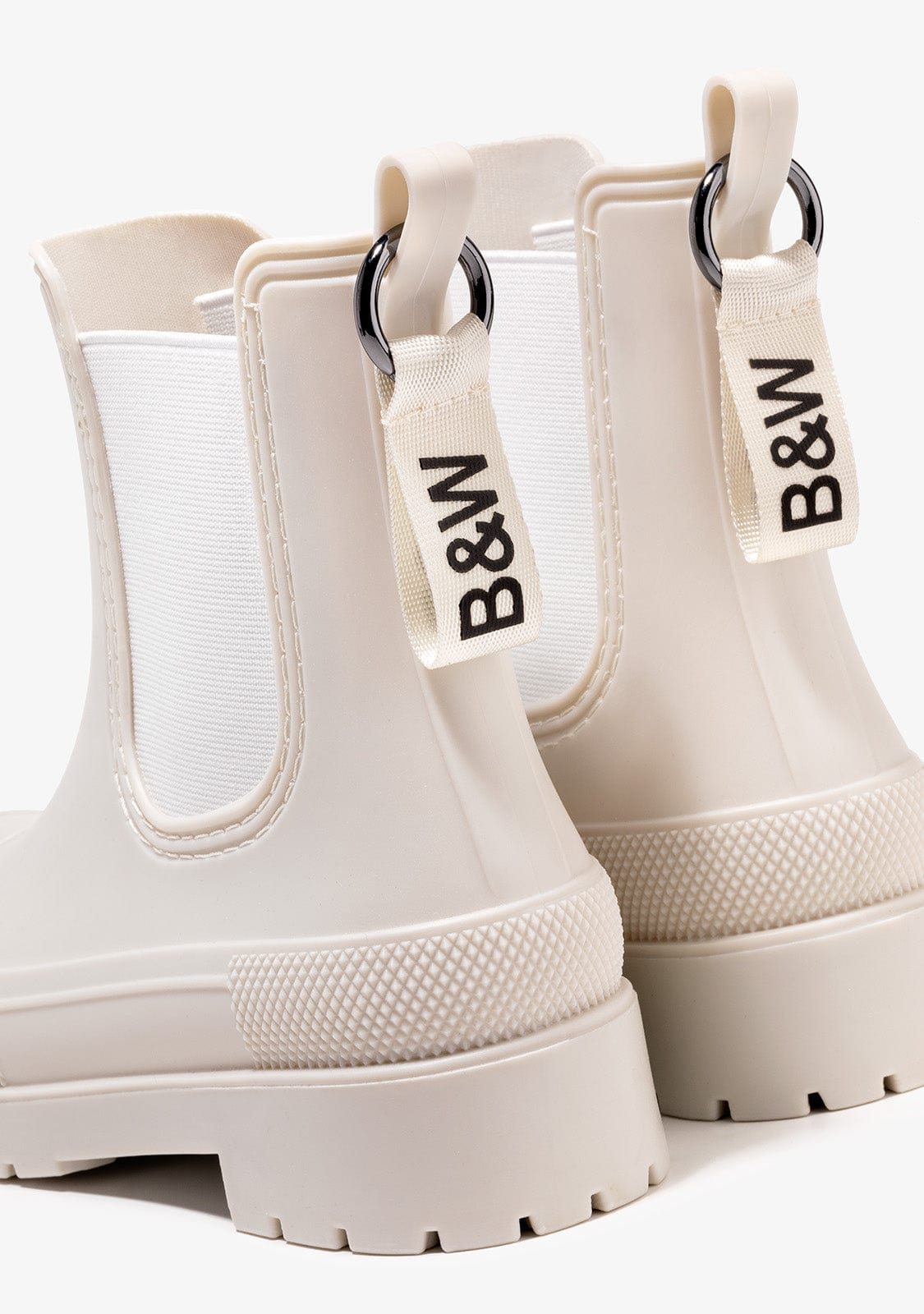 B&W JUNIOR Shoes Unisex Beige Rain Boots B&W