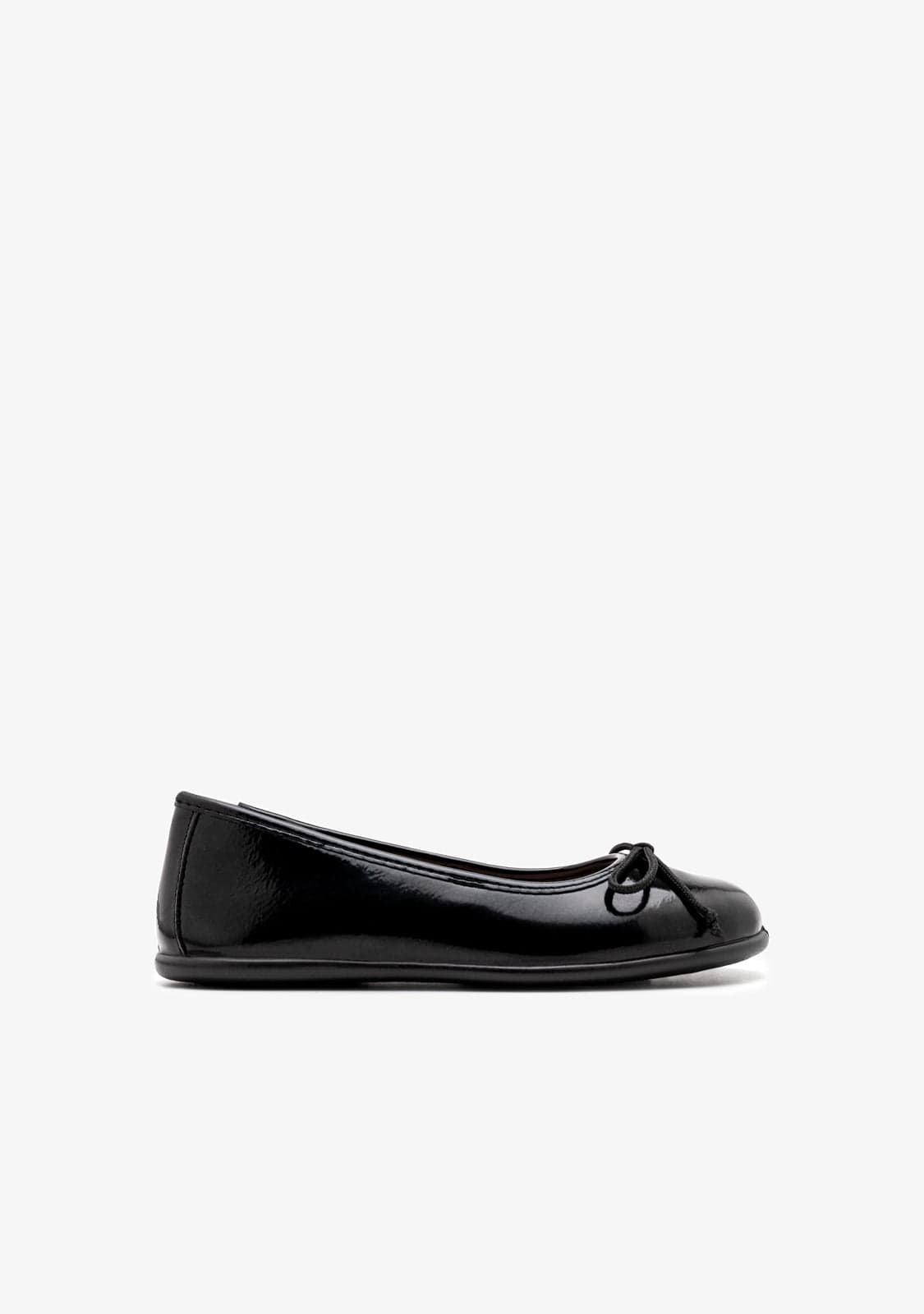 B&W JUNIOR ZAPATOS / BAILARINAS Black Patent Leather Ballerinas B&W