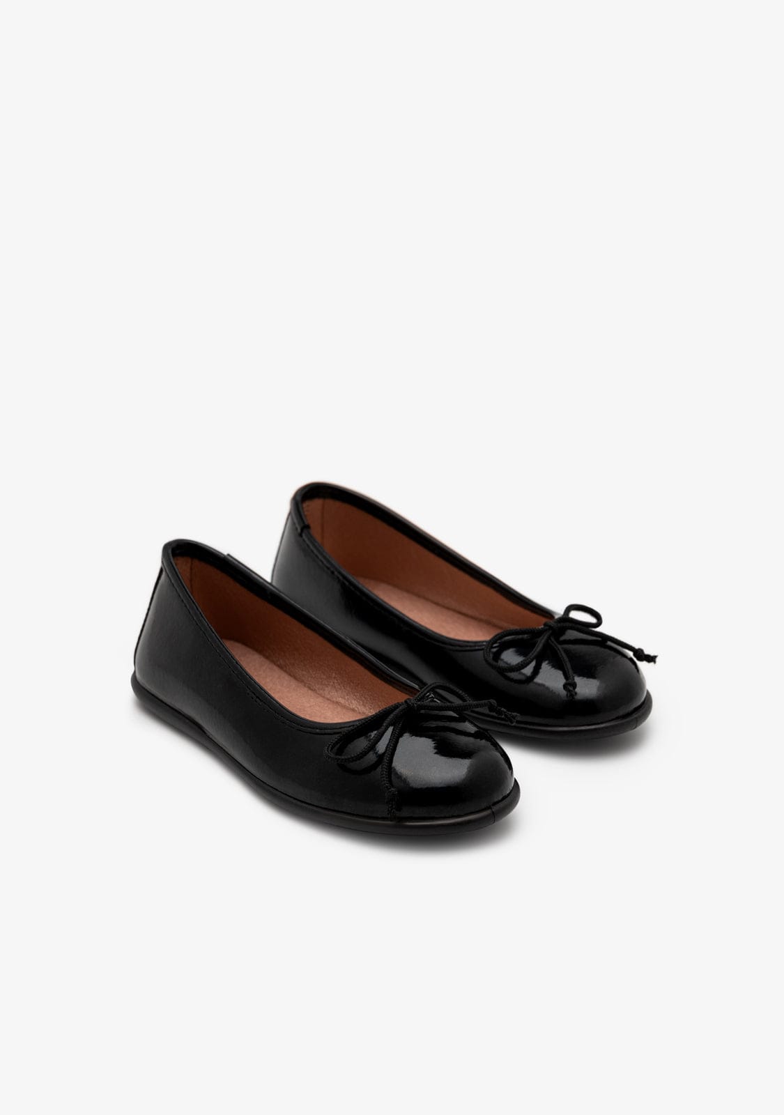 B&W JUNIOR ZAPATOS / BAILARINAS Black Patent Leather Ballerinas B&W