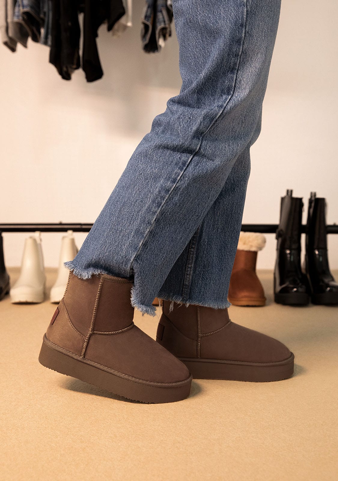 B&W JUNIOR ZAPATOS / BOTAS Y BOTINES / AUSTRALIANA Taupe Australian Boots Water Repellent B&W