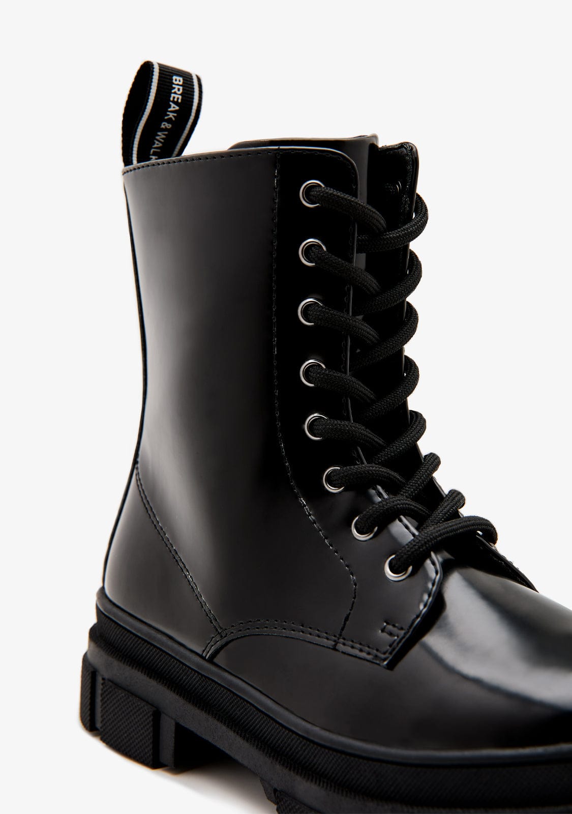 B&W JUNIOR ZAPATOS / BOTAS Y BOTINES / MILITAR Black Military Boots B&W