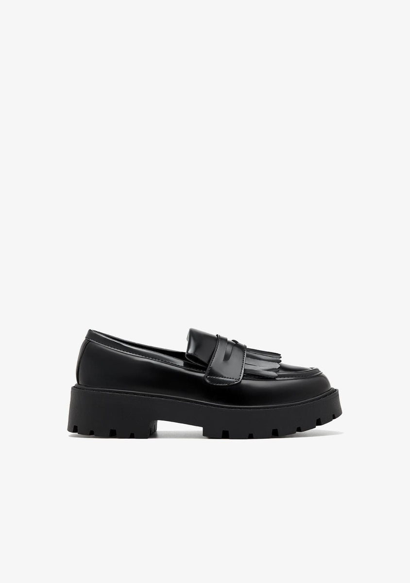 e Cox 1531B LOAFER ブラック Ripple Interlace Loafer