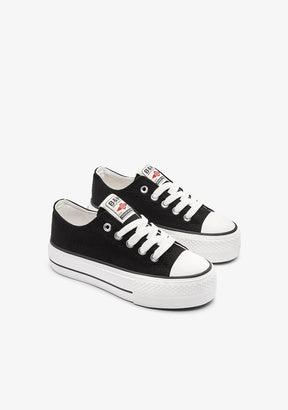 B&W JUNIOR ZAPATOS / SNEAKERS / BASKET Black Basic Low Sneakers