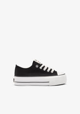 B&W JUNIOR ZAPATOS / SNEAKERS / BASKET Black Basic Low Sneakers