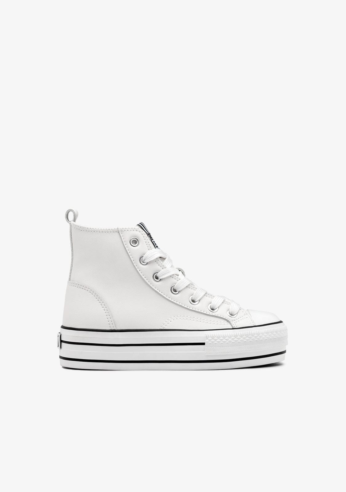 B&W JUNIOR ZAPATOS / SNEAKERS / BASKET White Napa High Top Sneakers B&W