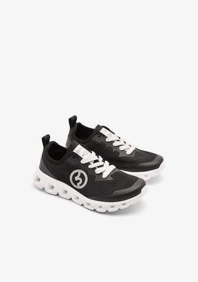 B&W JUNIOR ZAPATOS / SNEAKERS / JOGGING Black Mesh Sneakers
