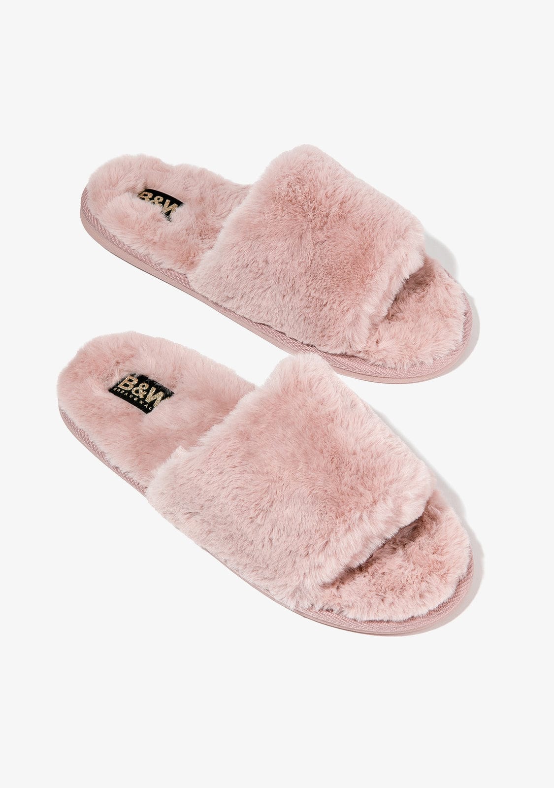 B & W Shoes Open Toe Pink Home Slipper