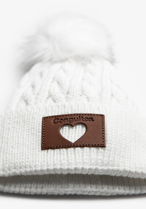 CONGUITOS ACCESORIOS / GORROS White Pompom Beanie