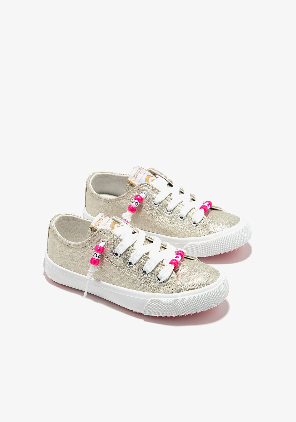 Conguitos BASKET Gold Metallized Sneakers