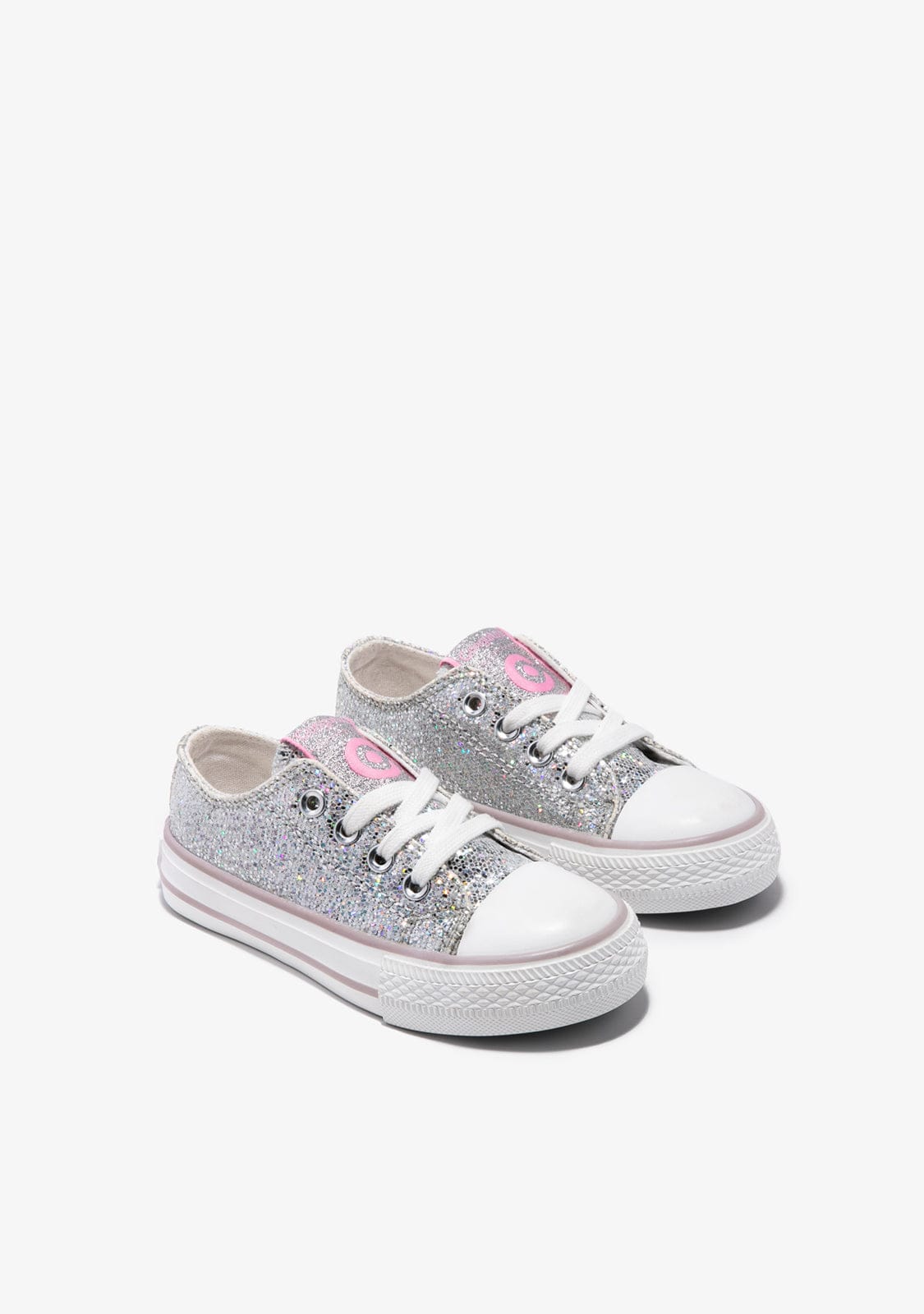 Conguitos BASKET Silver Glitter Sneakers
