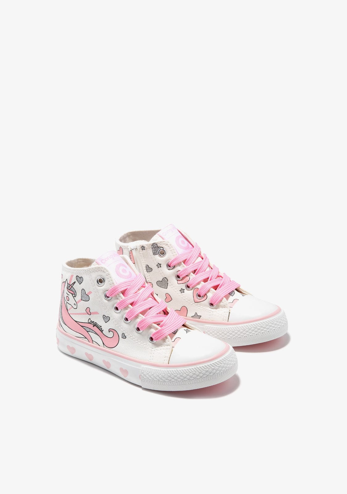 Conguitos BASKET Unicorn High Top Sneakers White