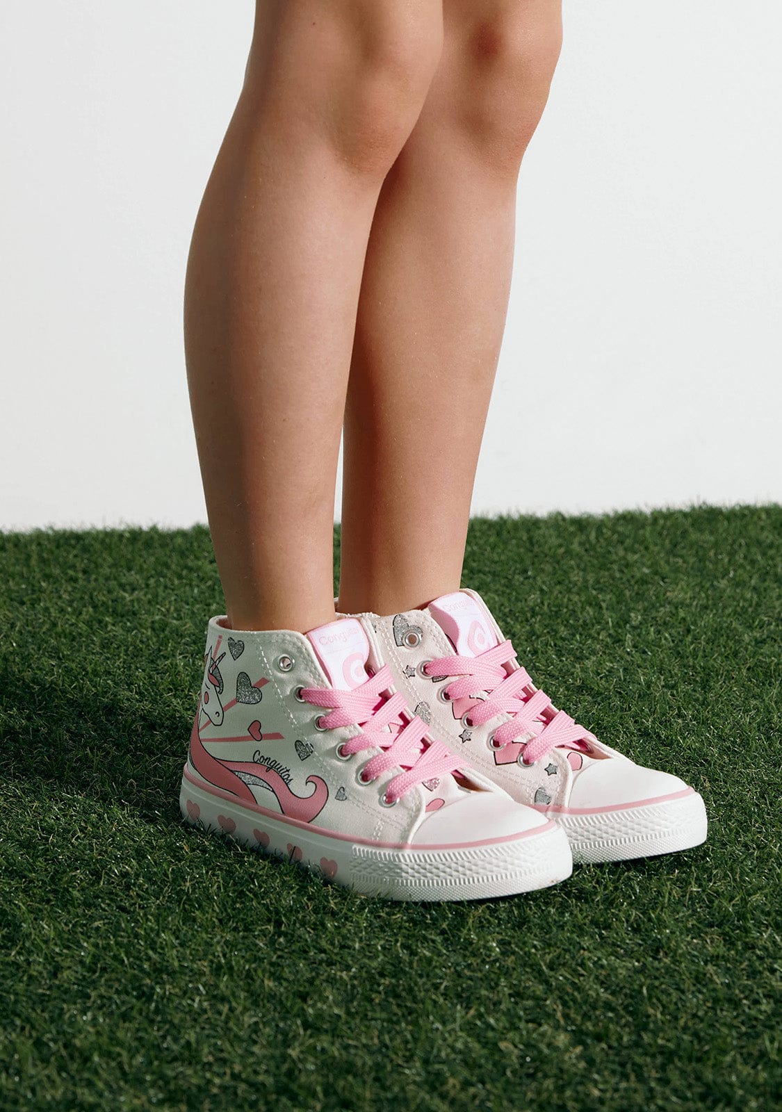 Conguitos BASKET Unicorn High Top Sneakers White