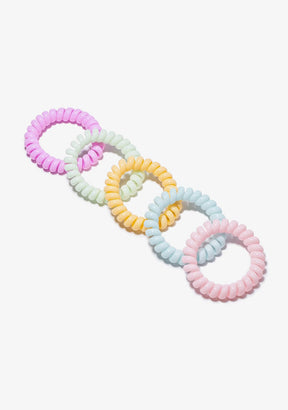 CONGUITOS COLETEROS Multicolour Spiral Scrunchies Set