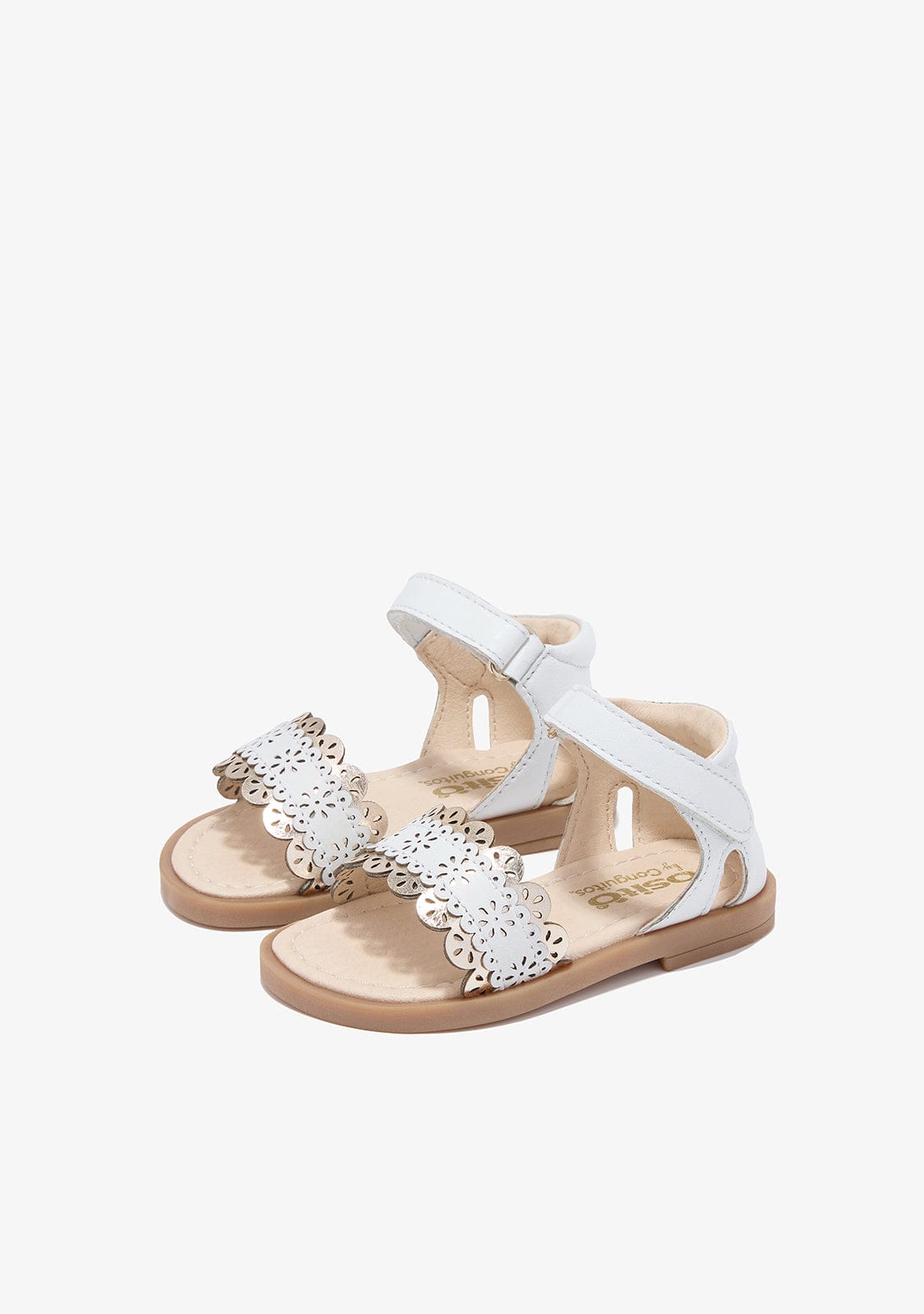 CONGUITOS HEBILLAS Baby´s White Buckle Sandals