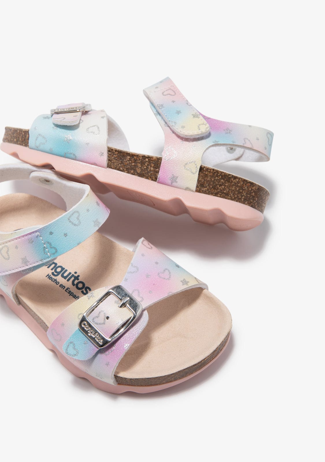 CONGUITOS HEBILLAS Multicolour Hearts Stars Sandals