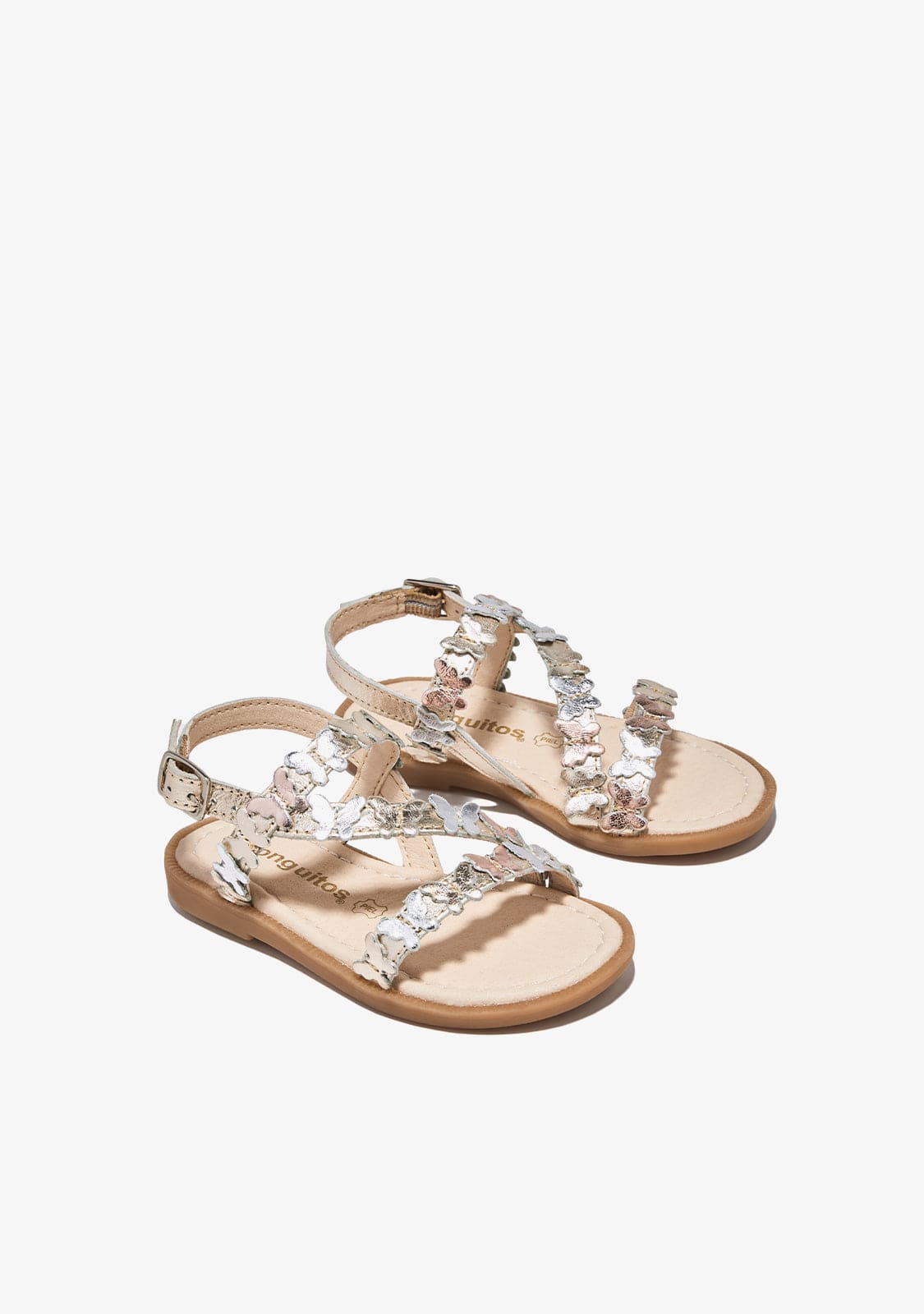 CONGUITOS HEBILLAS Silver Butterfly Sandals