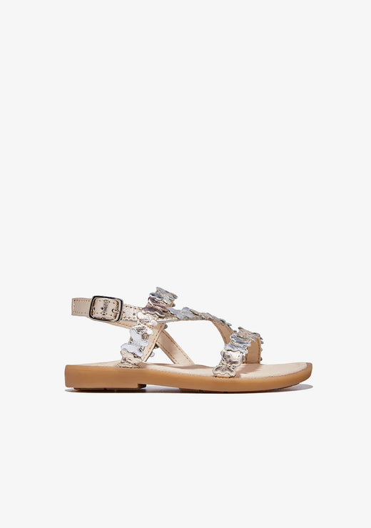 CONGUITOS HEBILLAS Silver Butterfly Sandals