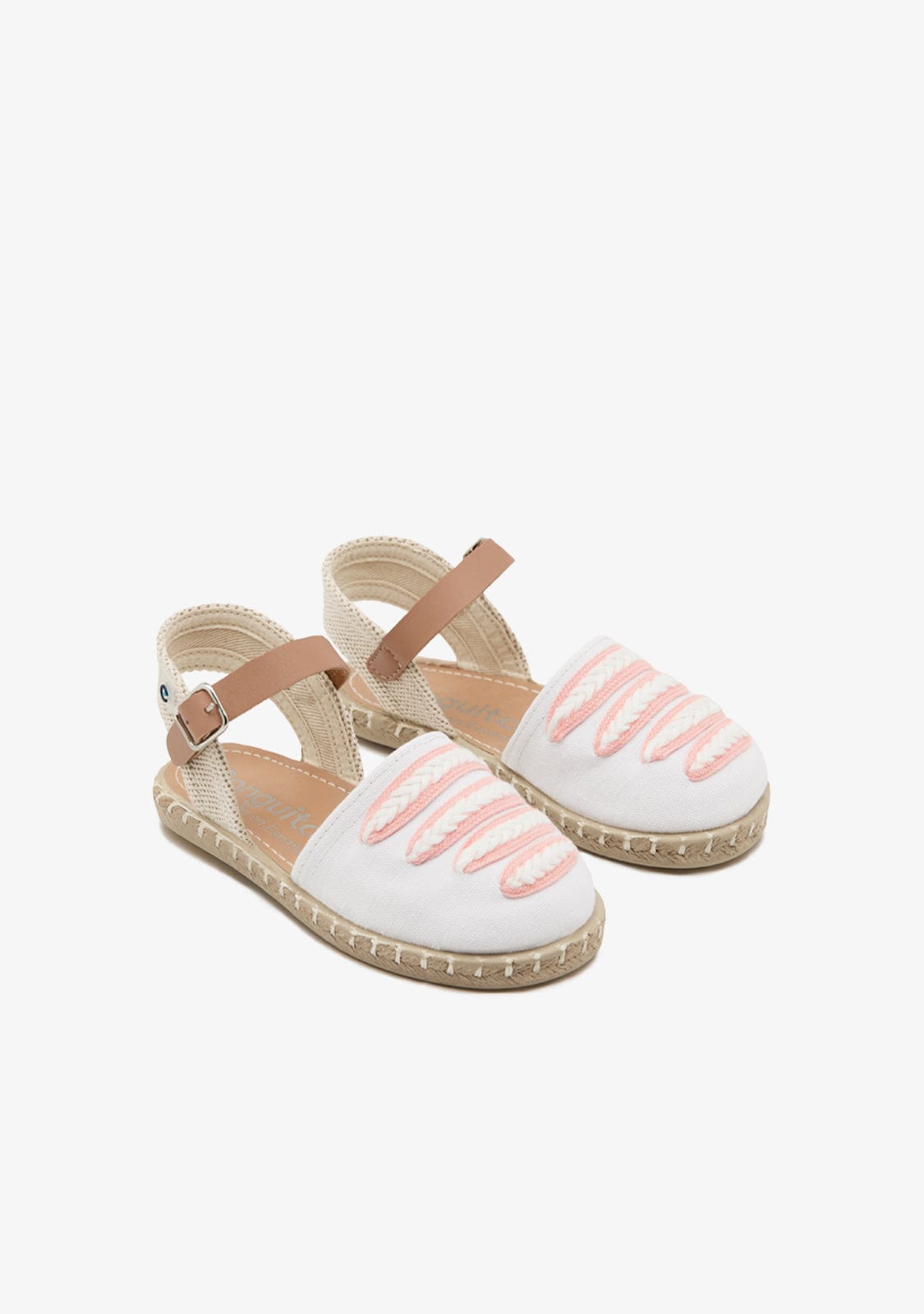 CONGUITOS HEBILLAS White Buckle Straps Espadrilles