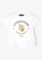 CONGUITOS MANGA CORTA Gold Unicorn T-shirt
