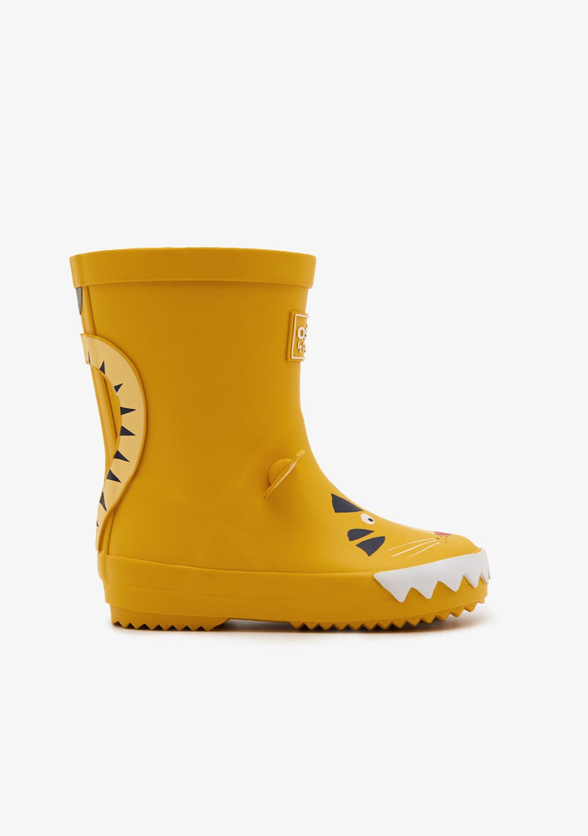 Yellow Tiger Rain Boots - Main Image