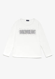CONGUITOS ROPA / CAMISETAS / MANGA LARGA White Strass Conguitos T-Shirt
