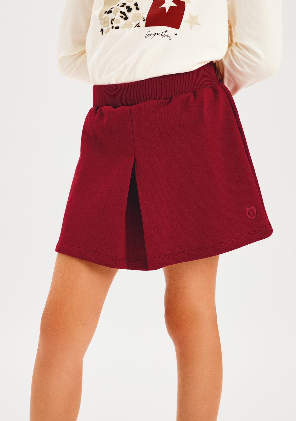 CONGUITOS ROPA / FALDAS Burgundy Plush Skirt